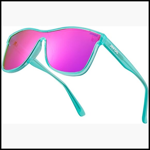 Polarized Mirrored Sunglasses UV Protection TR90 Frame Adjustable